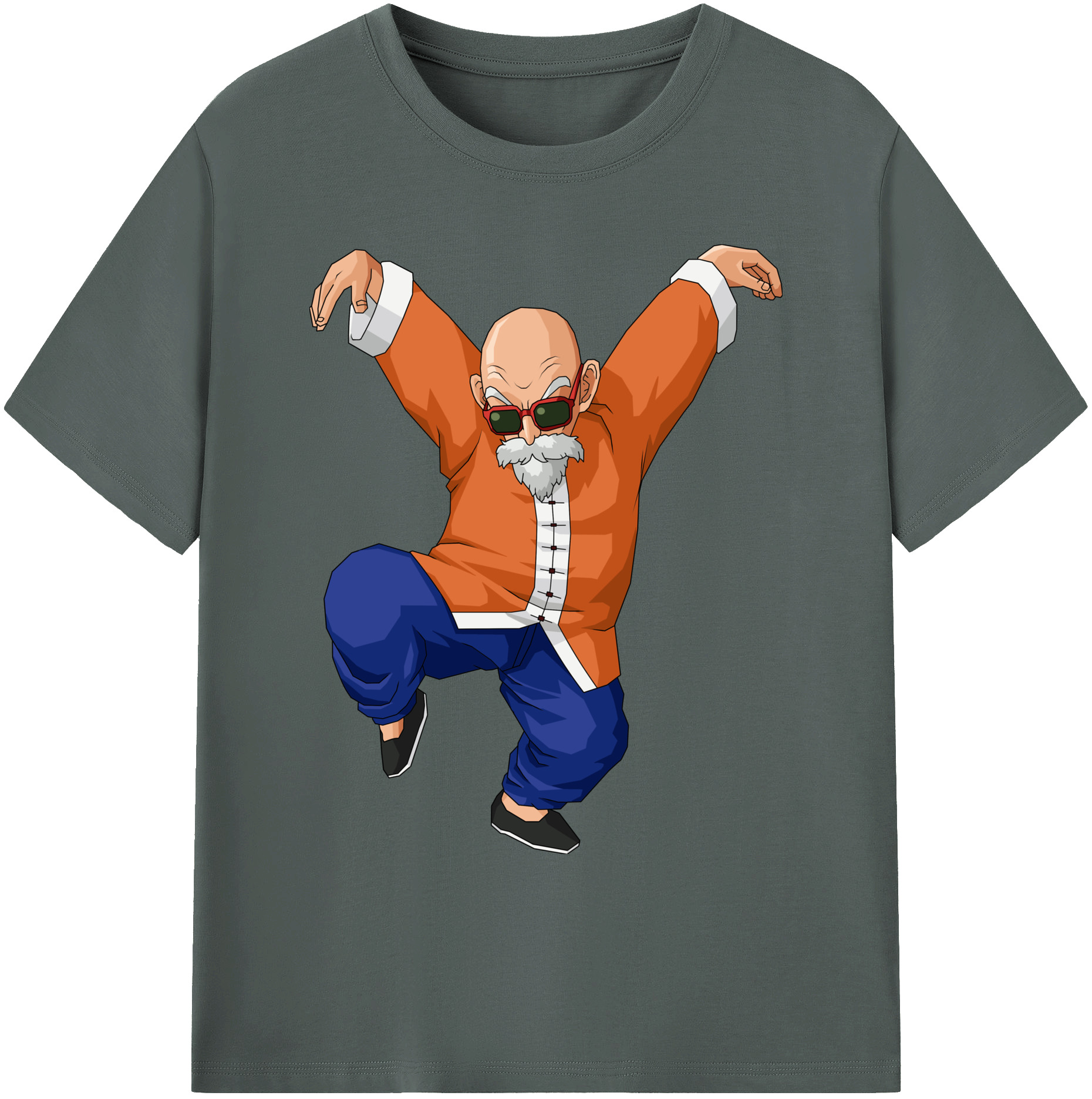 （画像用） ドラゴンボール 亀仙人（かめせんにん） DRAGON BALL Master Roshi Kame Sennin 綿100％ メンズ半袖Tシャツ｜肌触りやわらか＆通気性